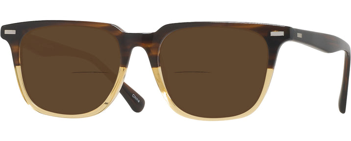 Square Brown Fade Seattle Eyeworks 1002 Bifocal Reading Sunglasses View #1