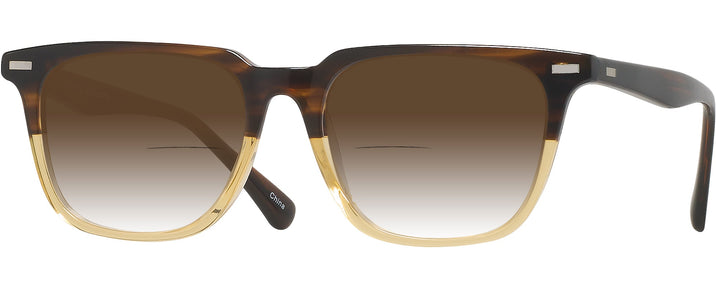 Square Brown Fade Seattle Eyeworks 1002 w/ Gradient Bifocal Reading Sunglasses View #1