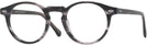Round Striated Grey Seattle Eyeworks 1003 Single Vision Full Frame View #1