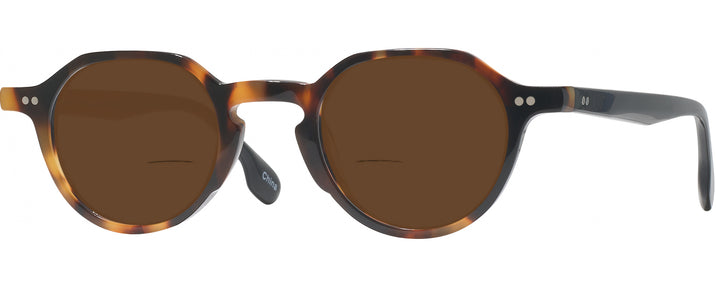 Round Tortoise With Black Seattle Eyeworks 1006 Bifocal Reading Sunglasses View #1