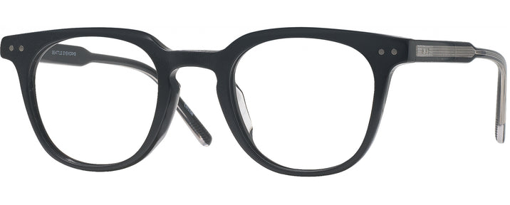 Square Matte Black Seattle Eyeworks 1009 Single Vision Full Frame View #1