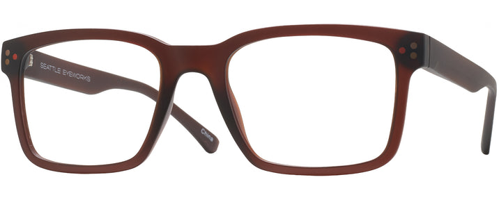 Square Brown Seattle Eyeworks 1012 Single Vision Full Frame View #1