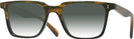 Square Striated Moss Brown Seattle Eyeworks 1020 w/ Gradient Progressive Reading Sunglasses View #1