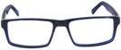 Rectangle Black/Blue Pin Stripe Seattle Eyeworks 927 Single Vision Full Frame View #2