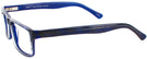 Rectangle Black/Blue Pin Stripe Seattle Eyeworks 927 Single Vision Full Frame View #3