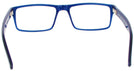 Rectangle Black/Blue Pin Stripe Seattle Eyeworks 927 Single Vision Full Frame View #4