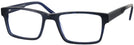 Square Black/Blue Pinstripe Seattle Eyeworks 945 Progressive No-Lines View #1