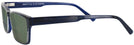 Square Black/Blue Pinstripe Seattle Eyeworks 945 Bifocal Reading Sunglasses View #3