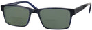 Square Black/Blue Pinstripe Seattle Eyeworks 945 Bifocal Reading Sunglasses View #1