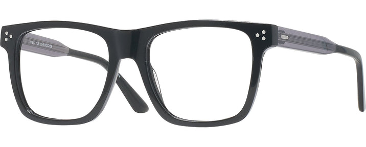 Square Black Seattle Eyeworks 984 Progressive No-Lines View #1
