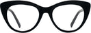 Cat Eye Black Seattle Eyeworks 989 Computer Style Progressive View #2