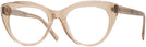 Cat Eye Transparent Brown Seattle Eyeworks 989 Computer Style Progressive View #1