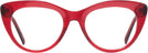 Cat Eye Transparent Red Seattle Eyeworks 989 Progressive No-Lines View #2