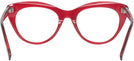 Cat Eye Transparent Red Seattle Eyeworks 989 Single Vision Full Frame View #4