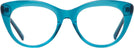 Cat Eye Transparent Blue Seattle Eyeworks 989 Progressive No-Lines View #2