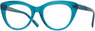 Cat Eye Transparent Blue Seattle Eyeworks 989 Computer Style Progressive View #1