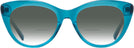 Cat Eye Transparent Blue Seattle Eyeworks 989 w/ Gradient Bifocal Reading Sunglasses View #2