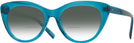 Cat Eye Transparent Blue Seattle Eyeworks 989 w/ Gradient Bifocal Reading Sunglasses View #1