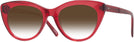 Cat Eye Transparent Red Seattle Eyeworks 989 w/ Gradient Progressive Reading Sunglasses View #1