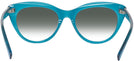 Cat Eye Transparent Blue Seattle Eyeworks 989 w/ Gradient Progressive Reading Sunglasses View #4