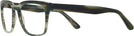 Rectangle Striated Green Seattle Eyeworks 992 Single Vision Full Frame View #3