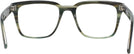 Rectangle Striated Green Seattle Eyeworks 992 Single Vision Full Frame View #4