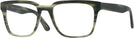 Rectangle Striated Green Seattle Eyeworks 992 Single Vision Full Frame View #1