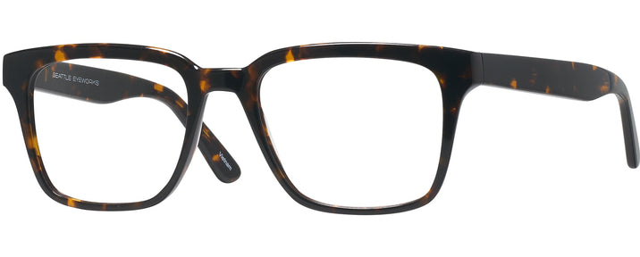 Rectangle Dark Tortoise Seattle Eyeworks 992 Single Vision Full Frame View #1
