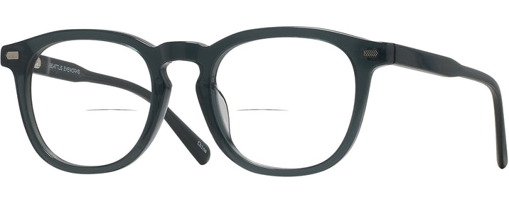 Square Transparent Dark Grey Seattle Eyeworks 993 Bifocal View #1