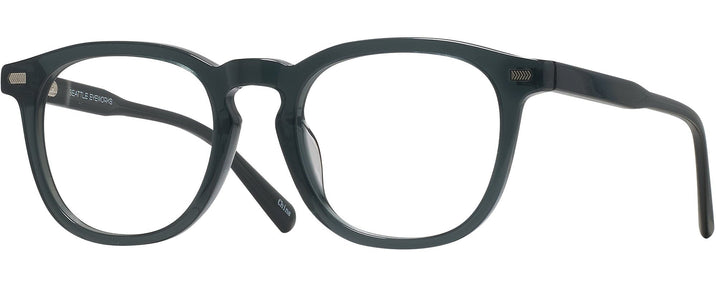 Square Transparent Dark Grey Seattle Eyeworks 993 Progressive No-Lines View #1