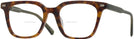 Square Tortoise With Green Seattle Eyeworks 994 Bifocal View #1