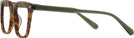 Square Tortoise With Green Seattle Eyeworks 994 Single Vision Full Frame View #3