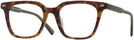 Square Tortoise With Green Seattle Eyeworks 994 Progressive No-Lines View #1