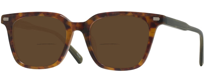Square Tortoise With Green Seattle Eyeworks 994 Bifocal Reading Sunglasses View #1