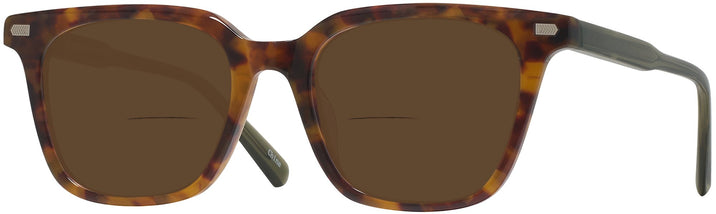 Square Tortoise With Green Seattle Eyeworks 994 Bifocal Reading Sunglasses View #1