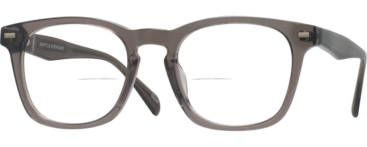 Square Transparent Grey Seattle Eyeworks 995 Bifocal View #1