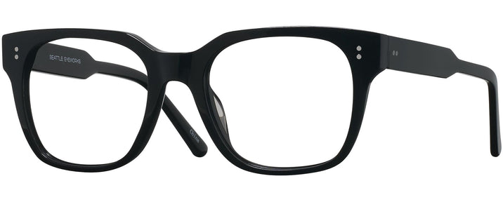Square Black Seattle Eyeworks 996 Single Vision Full Frame View #1