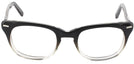 Wayfarer Black Fade Shuron Freeway 54 (Mens XL Fit) Single Vision Full Frame View #2