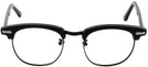 ClubMaster Black with Black Shuron Ronsir 50 (Men&#39;s Average Fit) Single Vision Full Frame View #2