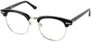 ClubMaster Black with Silver Shuron Ronsir 50 (Men&#39;s Average Fit) Single Vision Full Frame View #1