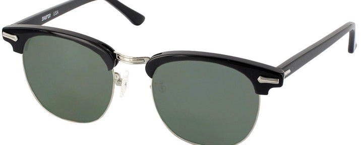 ClubMaster Black with Silver Shuron Ronsir 50 (Men&#39;s Average Fit) Progressive Reading Sunglasses View #1