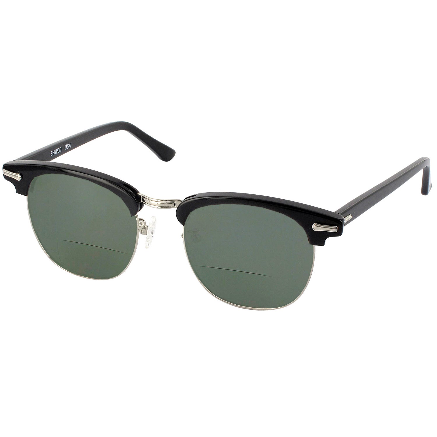 Black with Silver Shuron Ronsir 50 (Men's Average Fit) Bifocal