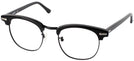 ClubMaster Black with Black Shuron Ronsir 52 (Mens XL Fit) Single Vision Full Frame View #1