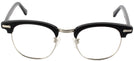 ClubMaster Black with Silver Shuron Ronsir 52 (Mens XL Fit) Single Vision Full Frame View #2