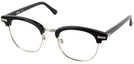 ClubMaster Black with Silver Shuron Ronsir 52 (Mens XL Fit) Single Vision Full Frame View #1