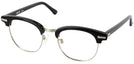 ClubMaster Black With Silver Shuron Ronsir 52 (Mens XL Fit) Computer Style Progressive View #1