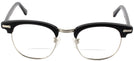 ClubMaster Black with Silver Shuron Ronsir 52 (Mens XL Fit) Bifocal View #2