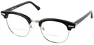 ClubMaster Black with Silver Shuron Ronsir 52 (Mens XL Fit) Bifocal View #1