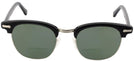 ClubMaster Black with Silver Shuron Ronsir 52 (Mens XL Fit) Bifocal Reading Sunglasses View #2