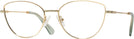 Cat Eye Gold Swarovski 1012 Single Vision Full Frame View #1